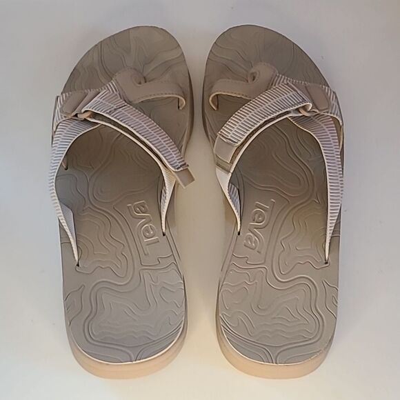 TEVA Revive 95 Slide Comfort Sandals Sesame Tan Cream Men\'s Size 12 EU 45.5 main image 16